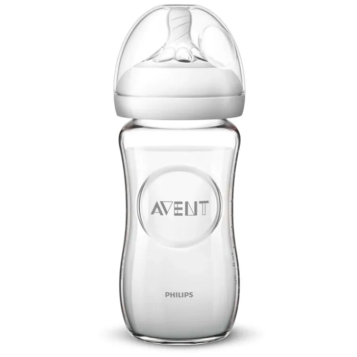Philips AVENT / Бутылочка для кормления Natural 240 мл, стекло, SCF053/17